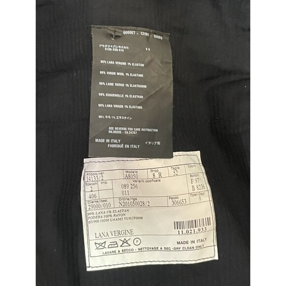 Prada Men's Navy Blue Wool Dress Pants Sz 34x29 IT 52 Career Designer Italy - Picture 5 of 9